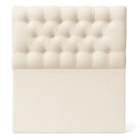 Vitelio - Respaldo Capitone Color Crema 1.5 Plaza Premium