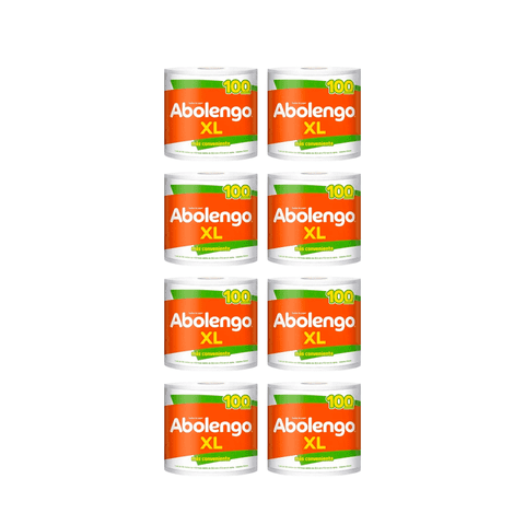 Pack 8 Rollos Toalla De Papel Abolengo Xl 100 M Doble Hoja