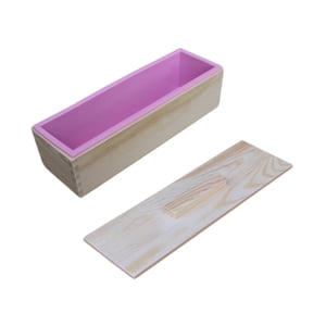 Bothyi - Molde Rectangular De Silicona Con Forma De Caja De Madera, Molde Para Jabón De Silicona, Para Manualidades, Color Rosa