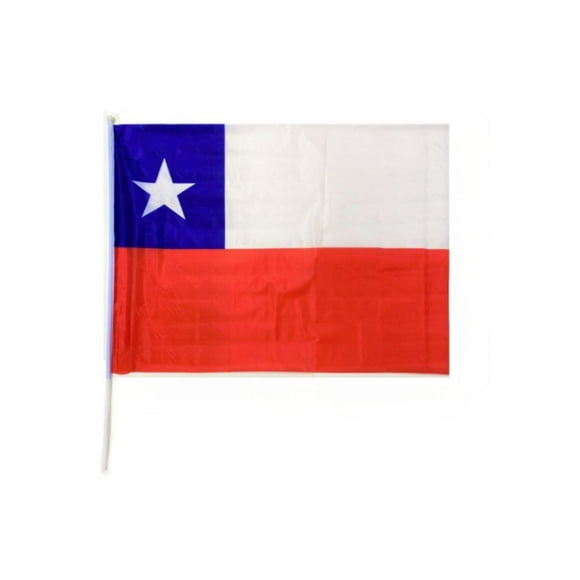 Bandera Chile de Tela 40x60 cm para Fiestas Patrias