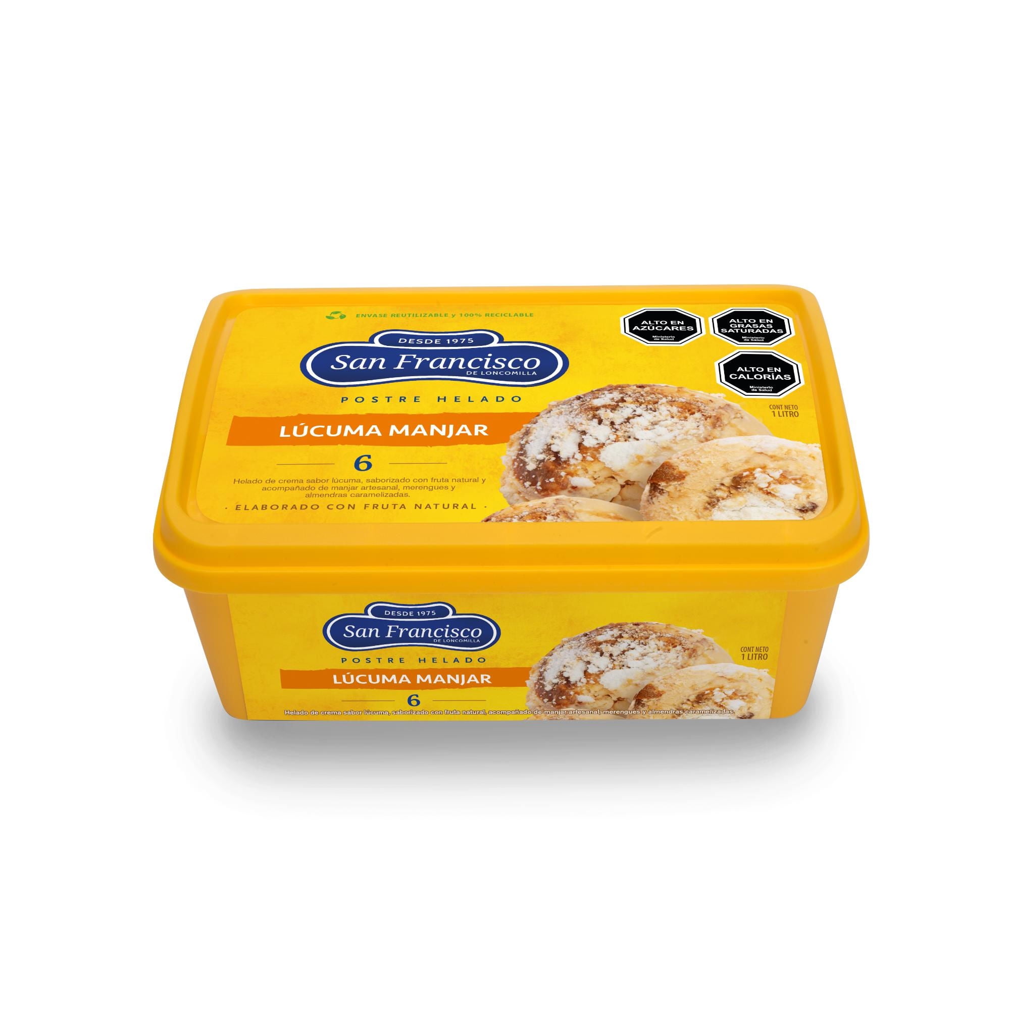 Helado Lúcuma Manjar Cassata 1 L San Francisco