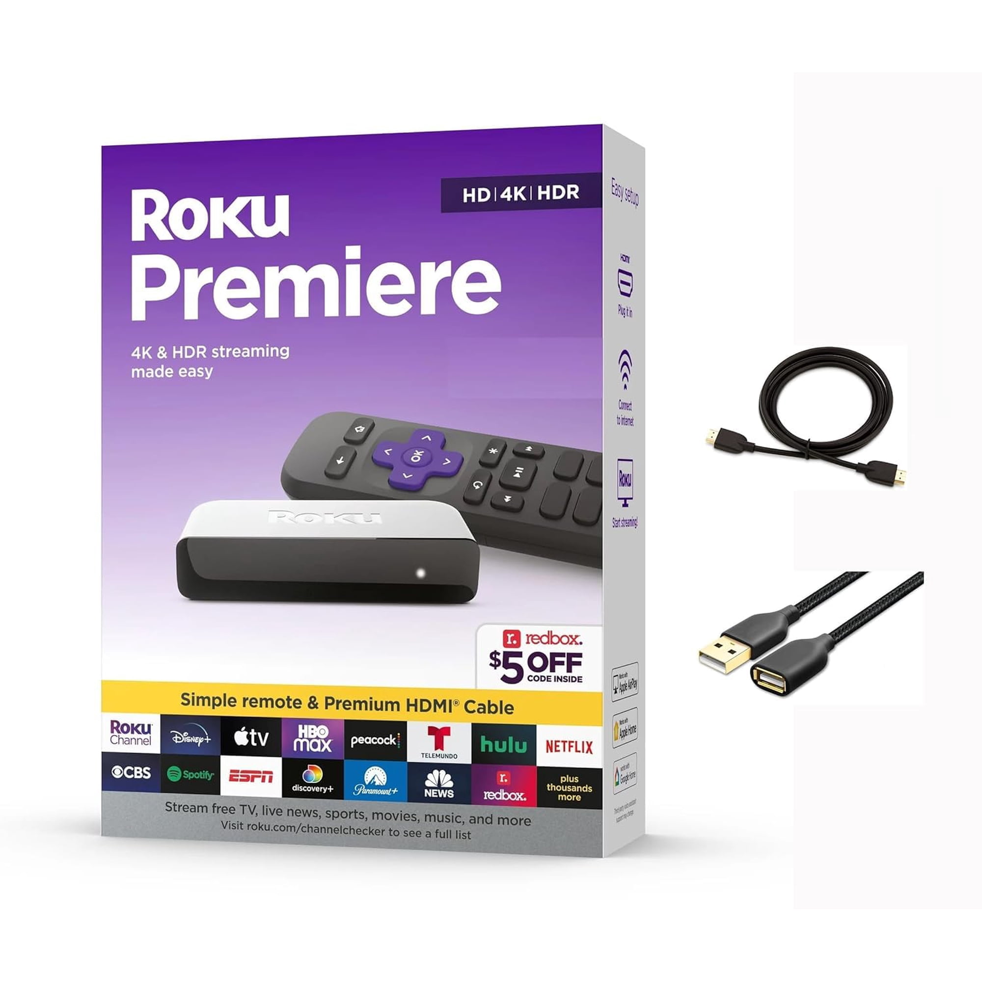 Roku - Reproductor De Medios En Streaming 3920rw Sw Premiere 4k Hdr Wi Fi