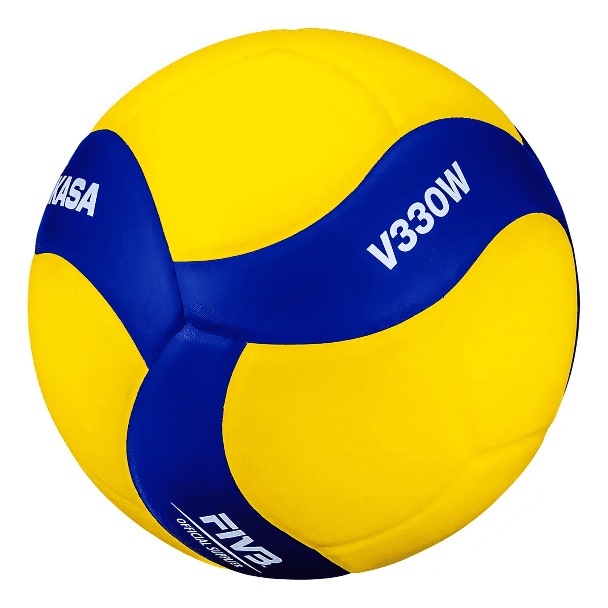 Pelota Mikasa Court V330w Para Voleibol Color Amarillo Y Azul