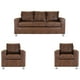 thumbnail image 2 of Living Asiria 311 - Cuero Sintetico Pu Caramelo, 2 of 8