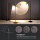 thumbnail image 5 of Lámpara de pie LED ajustable O'Bright Ray, negro mate, 5 of 7