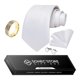 thumbnail image 2 of Corbata Hombre Seda En Caja + Anillo Dorado, Paño Y Colleras blanco Talla Única, 2 of 3