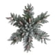 thumbnail image 3 of Corona artificial con forma de copo de nieve flocado, casi natural, preiluminado, 30 cm, 3 of 7