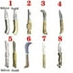 thumbnail image 2 of 1pc Vintage Brass Mini Pendant Key Chain - Unique Knife Artificial Jewelry Decoration, 2 of 5