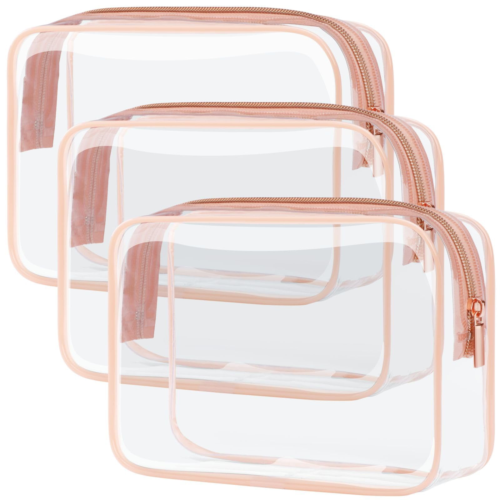 Neceser De Viaje Packism Transparente Aprobado Por La Tsa, Rosa
