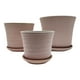 thumbnail image 1 of Set 3 Maceteros Maceta De Cerámica Relieve Para Plantas rosa, 1 of 4