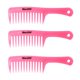 thumbnail image 5 of 3 Unids / set Salón de peluquería Mango antiestático Peine de dientes anchos Rosa, 5 of 5