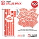 thumbnail image 3 of Bolsas para palomitas Stock Your Home, papel de 2 onzas (100 unidades), rojo y blanco, 3 of 6
