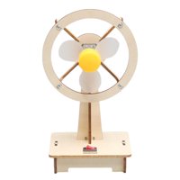 Magideal - Juego De Ventiladores Pequeños De Madera, Modelo De Bricolaje, Novedad, Juego De Modelos De Manualidades De Ciencia Educativa, Kits De Construcción De