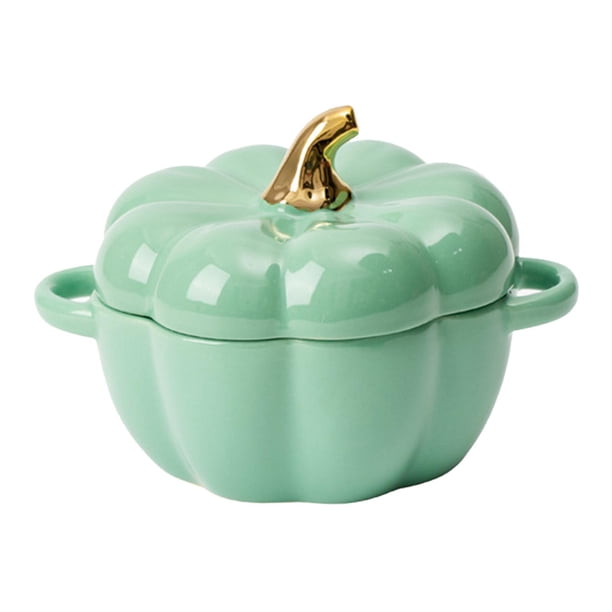 Taza de calabaza irrompible, taza de café segura para microondas, taza bonita resistente al calor y al frío, taza de calabaza de cerámica, taza de sop verde