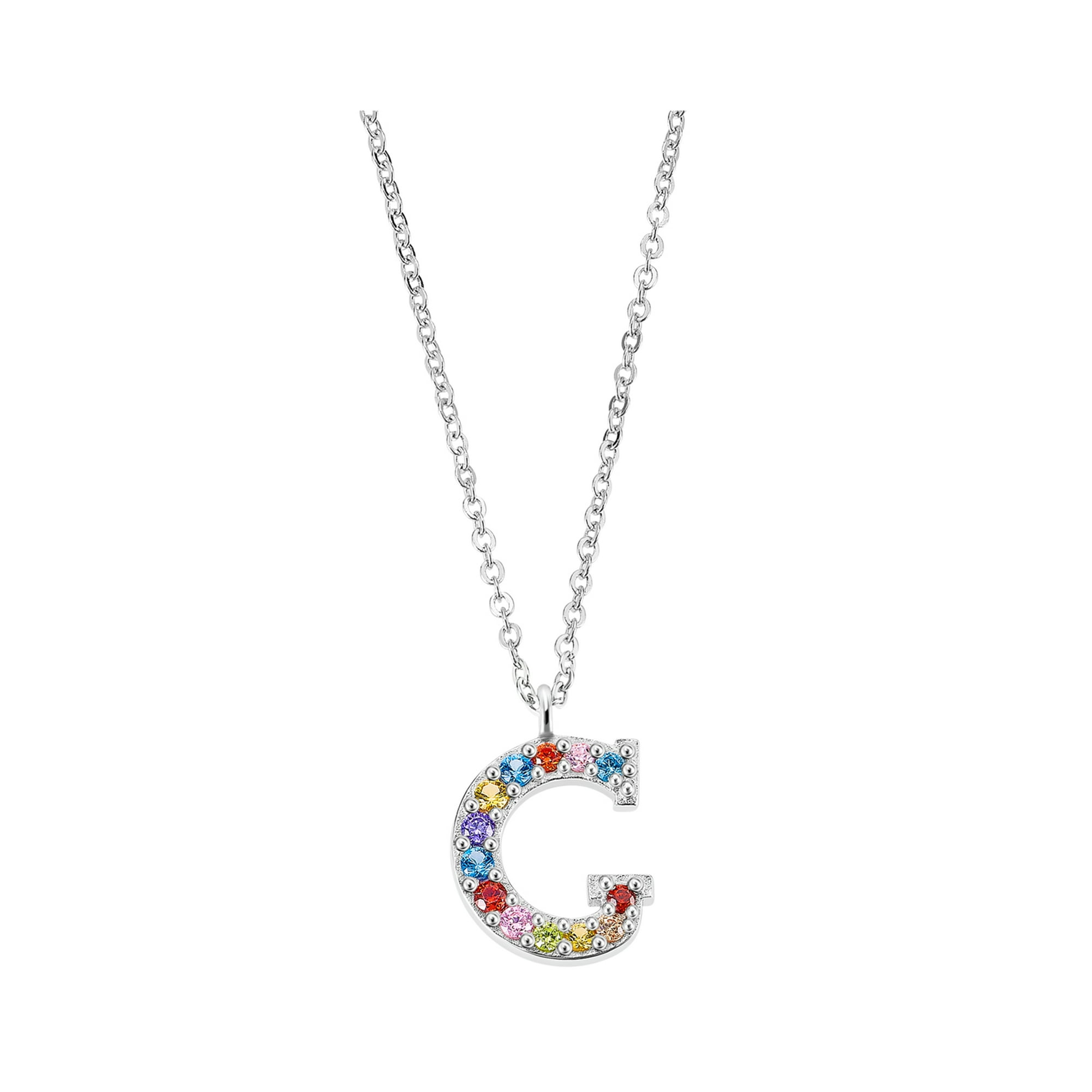 LOTUS SILVER Bracciale Lettere Iniziali Argento 925 – Donna, Lunghezza 42 Mm, Regalo In Astuccio Originale