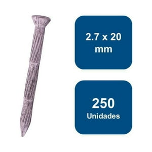 Anclajes - Clavo Estriado Concreto 2.7 X 20Mm 250Un.