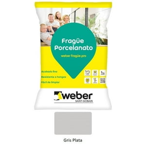 Weber - Fragüe Porcelanato 1Kg Gris Plata