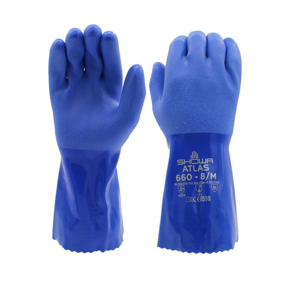 Guantes SHOWA Atlas 660 revestidos en PVC, talla XXL (par)