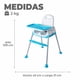 thumbnail image 4 of Silla Comer Bebe Altura Regulable Easy Travel Celeste, 4 of 7