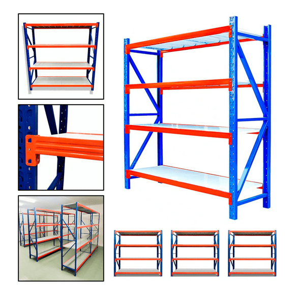 Pack 3 Estante Metálico Rack 150x200x50cm Sin Pernos 400kg