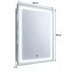 thumbnail image 2 of Espejo LED LORE 80x60 cm con Sensor Touch – Iluminación Para Baño, Tocador y Hogar, 2 of 7