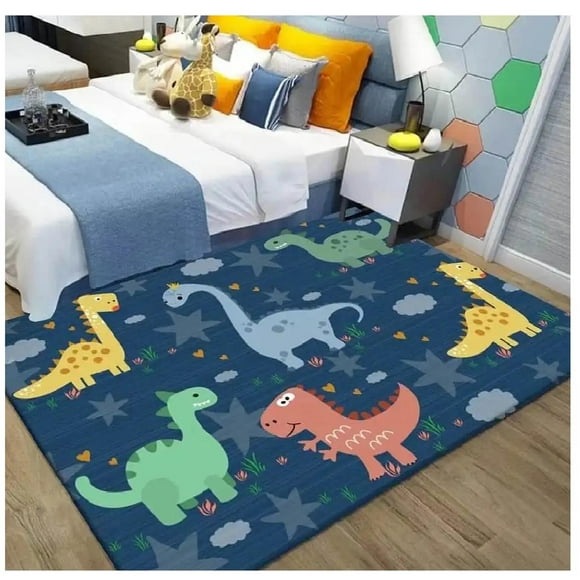 Alfombra Infantil Estampada 80x120 cm Dinosaurios
