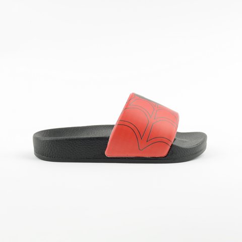 Sandalia Slide Niño Ojos Spiderman Negro Marvel