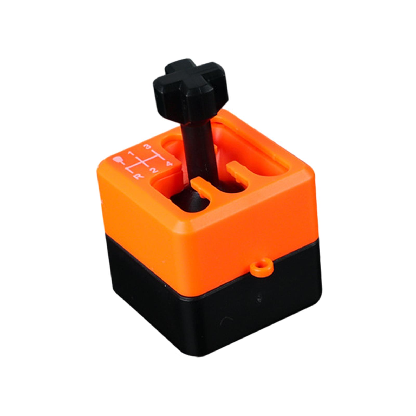 Magideal - Mini Caja De Cambios Gadget Juguete Pequeño Coche Palanca De Cambios Llavero Fiesta Favor Juguete Sensorial Auto Palanca De Cambios Juguete Seis Veloc Naranja