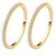 thumbnail image 1 of LevyPan - Pack de 2 anillos apilables chapados en oro de 14K para Oura Ring, 1 of 5