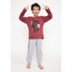 thumbnail image 1 of Pijama Largo Algodón Burdeo Talla 10, 1 of 4