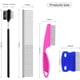 thumbnail image 2 of Kit de peine de aseo para mascotas para perros pequeños y cachorros para eliminar manchas de lágrimas, 2 en 1 con dientes redondos para eliminar nudos, costras y mucosidad, 2 of 7