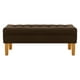 thumbnail image 1 of Banqueta Wood 2c Felpa 04 Chocolate, 1 of 4