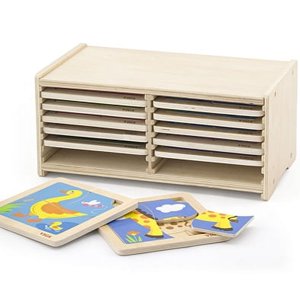 Viga - Set De Rompecabezas Plano Con Estante De Almacenamiento