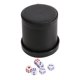 thumbnail image 1 of Copa De Dados De Mano Portátil De Dados Forrada Para Juegos Familiares De Juego De Mesa KTV Black, 1 of 5