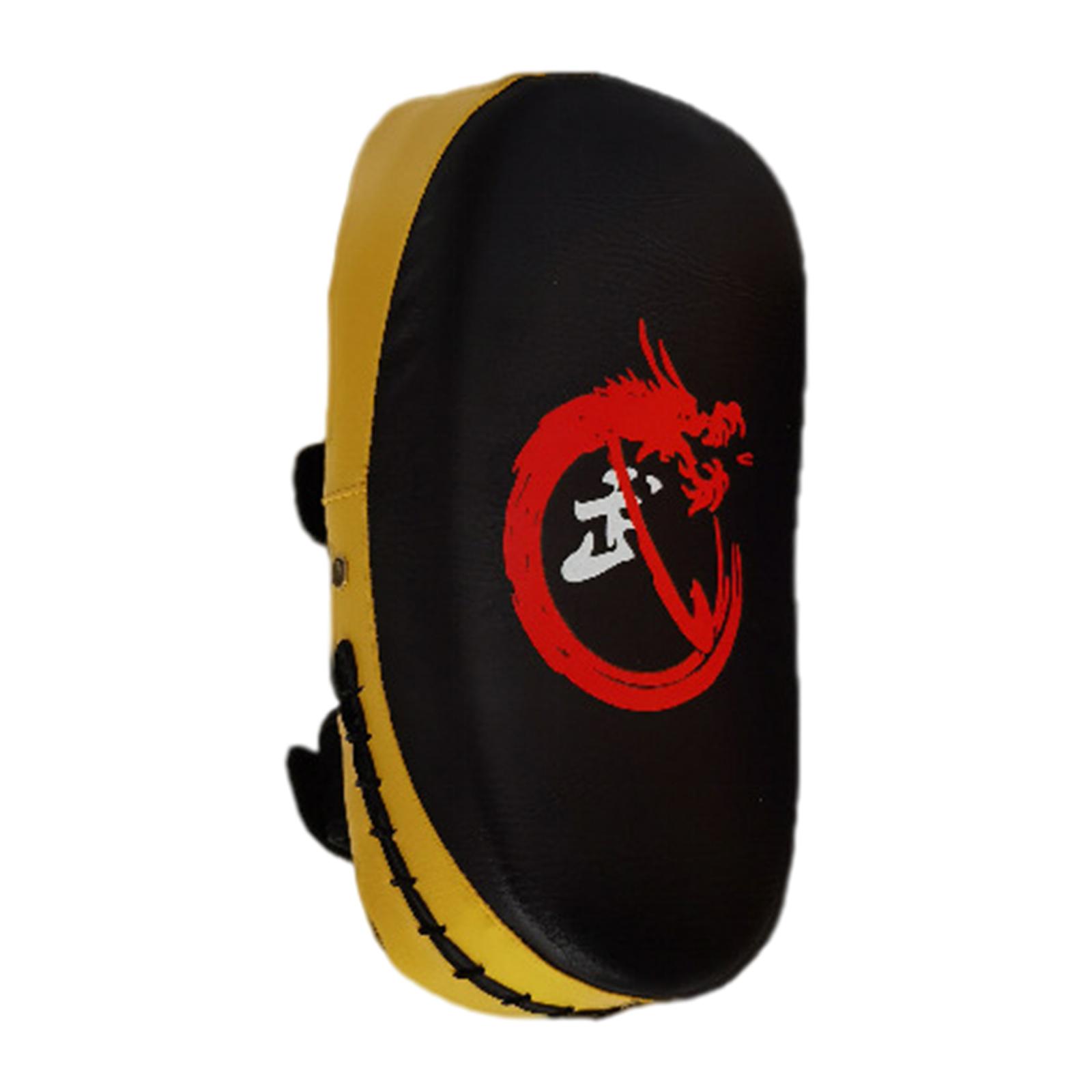 Ioensy - Kickshield Durable Curved Pu Para Sanda Sport Strike Training Gym Workout Amarillo