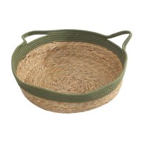 Ioensy - Weaving Pet Cat Bed Pet House Summer Kennel Suministros Para Mascotas Para Perros Pequeños M