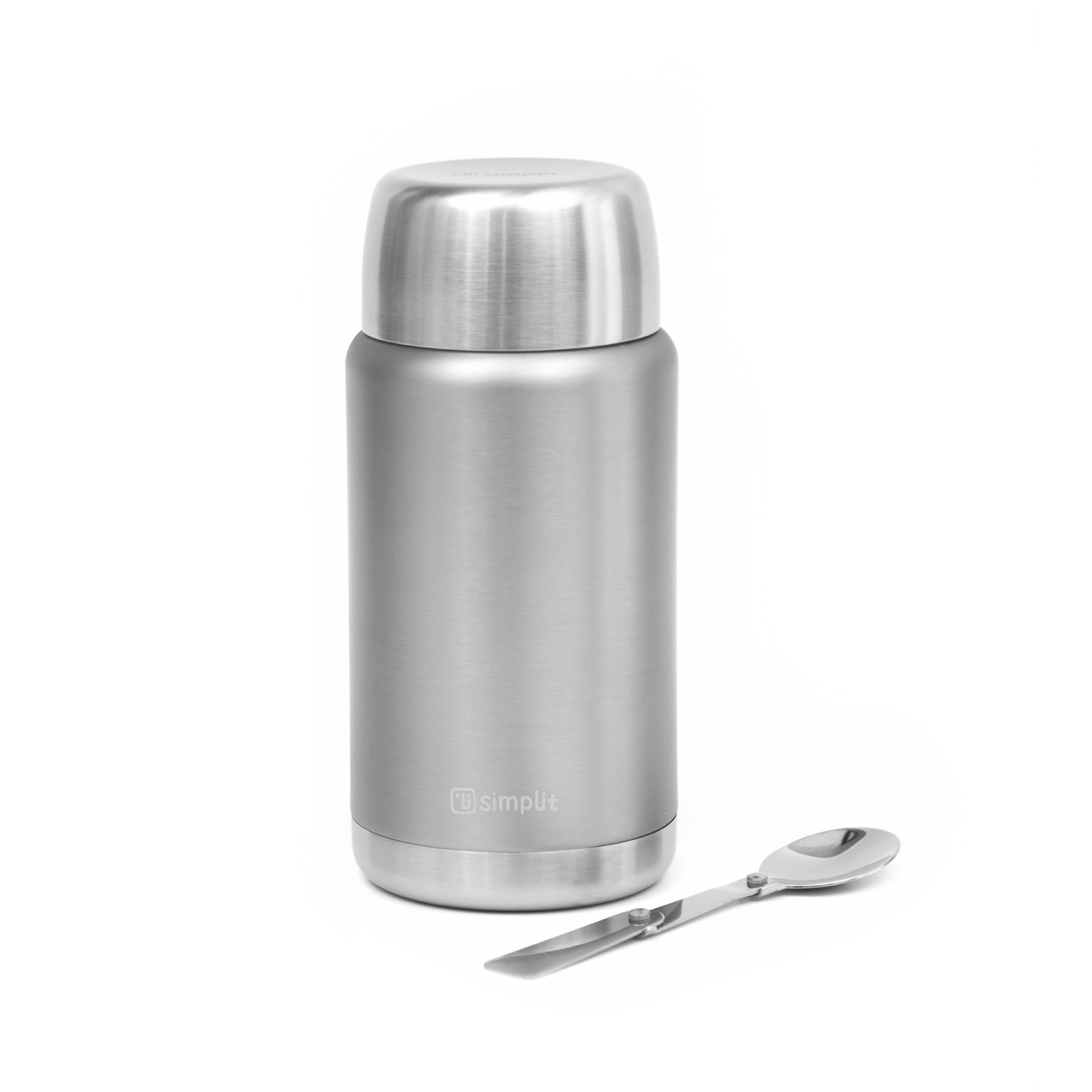 Termo De Comida Insulado Acero Inox 750 Ml Gris Simplit