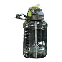 Crusec - Botella De Agua Deportiva Gym Fitness + Pajita Unisex 2300Ml