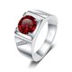 thumbnail image 2 of Anillos de Boda de Moissanita para Hombre 2Uds Corte Redondo Color D VVS1 Anillos de Diamante Azul/rojo/verde Anillos de Compromiso de Moissanita con Certificado, 2 of 9