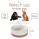 thumbnail image 2 of Cuenco para mascotas MORA CERÁMICAS 1,4 L blanco, grande, para perros, 2 of 7
