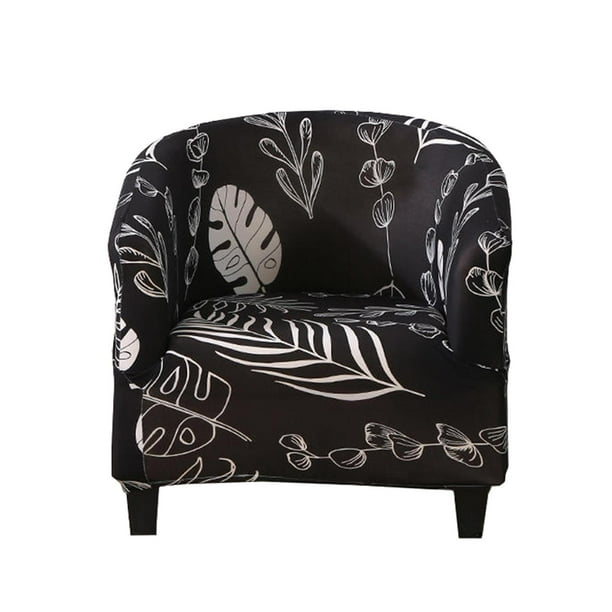 Fundas para Sillas de Bañera de Suave, Funda para Sillón, Decoración Extraíble para El Hogar, Protector de Muebles, Funda Lavable para Sill , Negro B negro