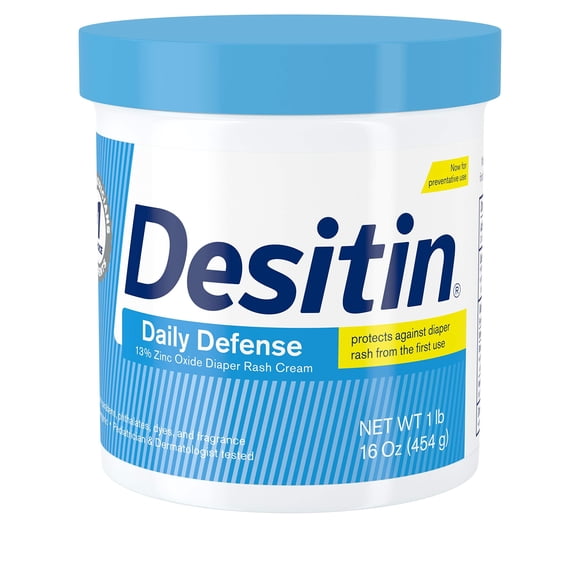 Crema para dermatitis del pañal Desitin Daily Defense 384 ml, 13% zinc