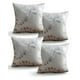 thumbnail image 3 of Pack De 4 Fundas De Cojines Satin Diseño Hojas 45cm X 45 Cm Blanco, 3 of 4