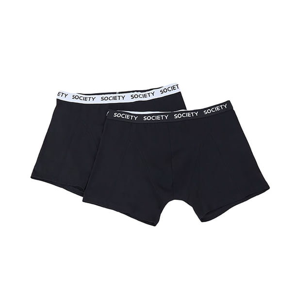 Bóxer Hombre Bipack Mix Negro Liso Corona