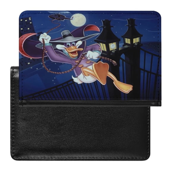Porta Pasaporte Desmarcar Pato Darkwing 10cm x 15cm Negro