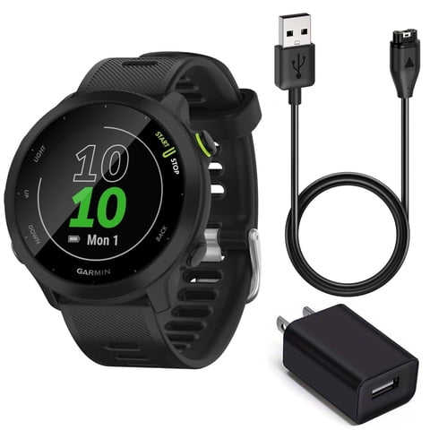 Smartwatch Garmin Forerunner 55 Gps Running (Negro) Power Bundle