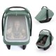 thumbnail image 1 of Blissful Diary Muslin Baby Car Seat Cover, Infant Canopy, Roman Green, 1 of 3