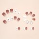 thumbnail image 2 of 24pcs Short Gradient Fake Nails, Vintage Tulip Press On Nails With Glue, Glossy Full Cover Square False Nails For Women And Girls, 2 of 2