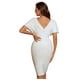 thumbnail image 2 of Vestido Ajustado Blanco Con Perlas Talla M Mujer, 2 of 2