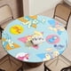 thumbnail image 5 of La Vida Moderna De Rocko theme Fitted Round Tablecloths Elastic Edged Table Covers Waterproof Table Cloth For Kitchen Holiday Party Tables Decor 150cm, 5 of 6